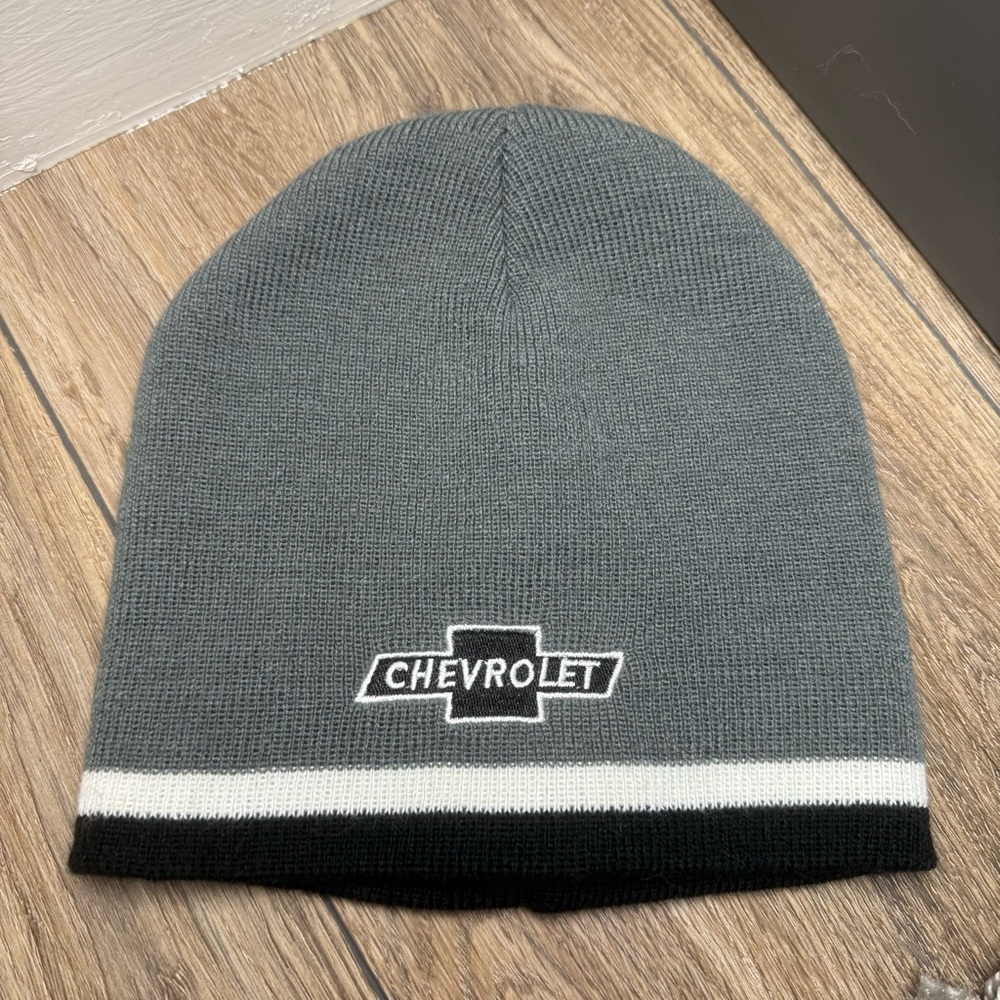 Chevrolet Black and Gray Beanie Hat